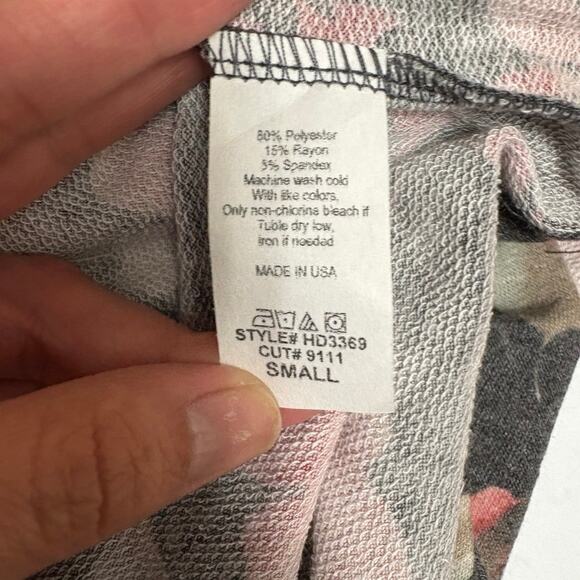 New! HOPELY Woman's Gray Floral Print Sleeveless V-Neck Mini Dress Small - Picture 5 of 6